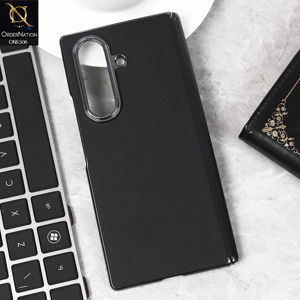 Samsung Galaxy Z Fold 7  Cover - Black - J-Case Premium High Quality Matte Leather Case