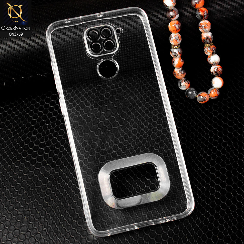 Xiaomi Redmi Note 9 Cover - Transparent - Logo Hole Camera Lense Protection Soft Silicon Transparent Case