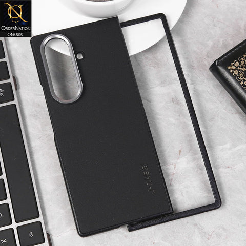 Samsung Galaxy Z Fold 7  Cover - Black - J-Case Premium Quality Leather Texture And Scratch Resistant Case