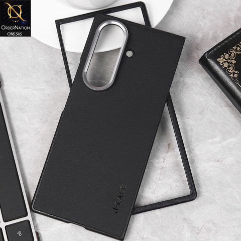 Samsung Galaxy Z Fold 7  Cover - Black - J-Case Premium Quality Leather Texture And Scratch Resistant Case