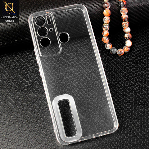 Tecno Pova Neo Cover - Transparent - Logo Hole Camera Lense Protection Soft Silicon Transparent Case