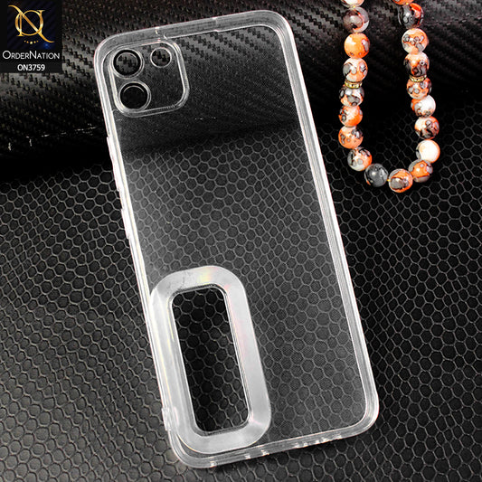 Realme C11 Cover - Transparent - Logo Hole Camera Lense Protection Soft Silicon Transparent Case