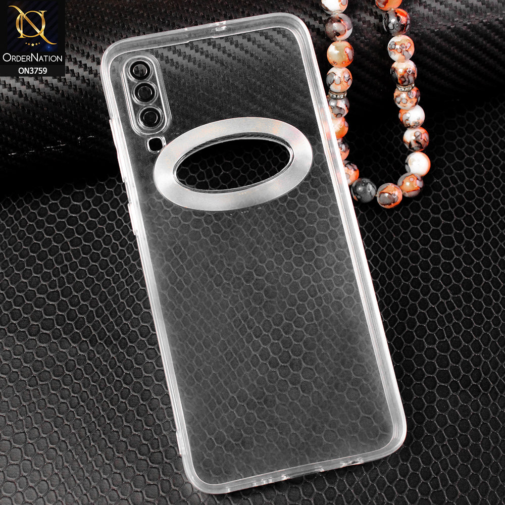 Samsung Galaxy A70s Cover - Transparent - Logo Hole Camera Lense Protection Soft Silicon Transparent Case