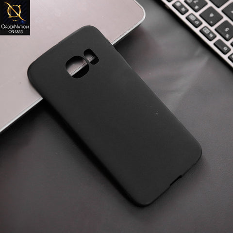 Samsung Galaxy S6 Edge Cover - Black - New Premium Quality Silicone Case Slim Protective Back Cover