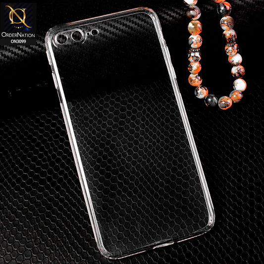 iPhone 8 Plus / 7 Plus Cover - Soft 4D Design Shockproof Silicone Transparent Clear Camera Protection Case