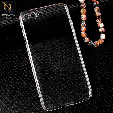 iPhone 8 Plus / 7 Plus Cover - Soft 4D Design Shockproof Silicone Transparent Clear Camera Protection Case