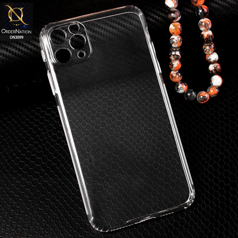 iPhone 11 Pro Max Cover - Soft 4D Design Shockproof Silicone Transparent Clear Camera Protection Case