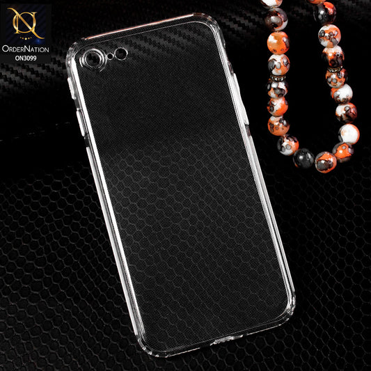 iPhone SE 2020 Cover - Soft 4D Design Shockproof Silicone Transparent Clear Camera Protection Case