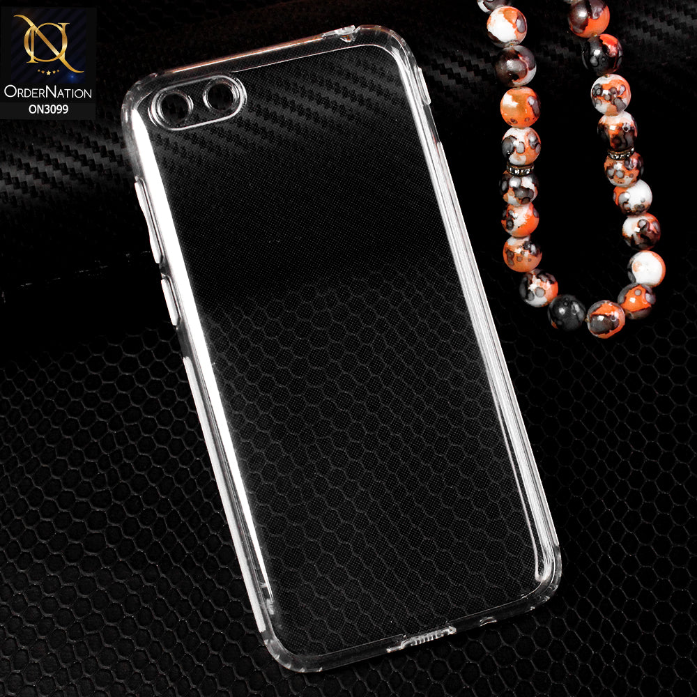 Huawei Y5 Prime 2018 / Y5 2018 / Honor 7S Cover - Soft 4D Design Shockproof Silicone Transparent Clear Camera Protection Case