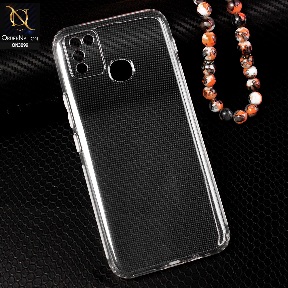 Infinix Smart 5 Cover - Soft 4D Design Shockproof Silicone Transparent Clear Camera Protection Case