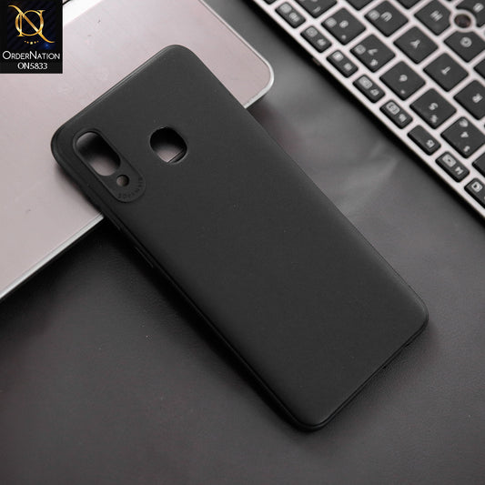 Samsung Galaxy A20 Cover - Black - New Premium Quality Silicone Case Slim Protective Back Cover