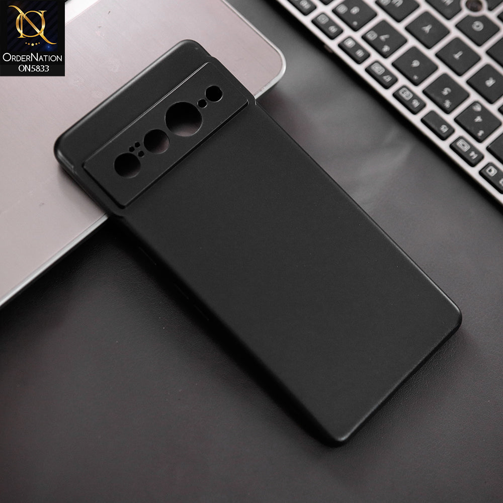 Google Pixel 7 Pro Cover - Black - New Premium Quality Silicone Case Slim Protective Back Cover