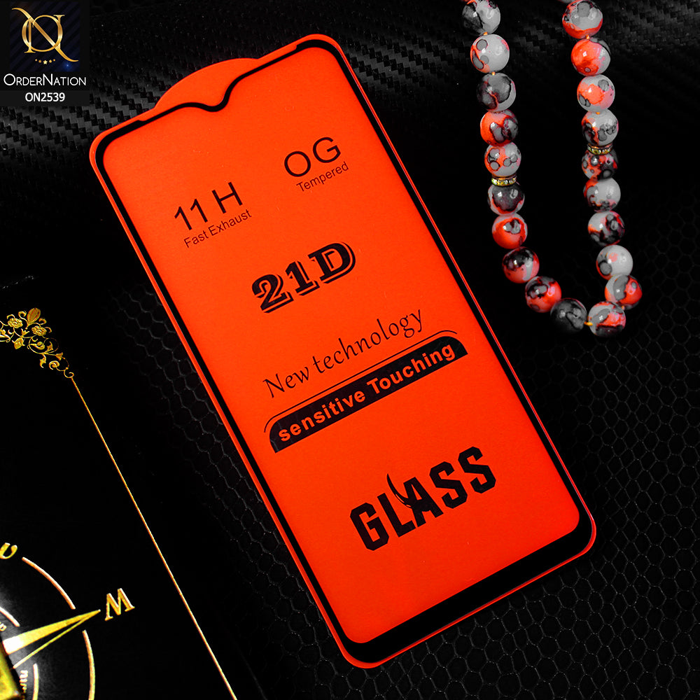 Oppo A7 Protector - Black - Xtreme Quality 21D Tempered Glass With 9H Hardness