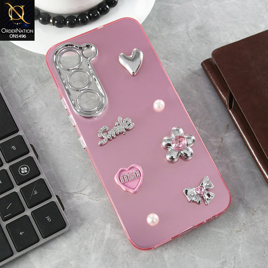 Tecno Spark 40 Pro Cover - Pink - 3D Smile Cartoon Matte Shinny Case With Camera Protection Soft Border Case