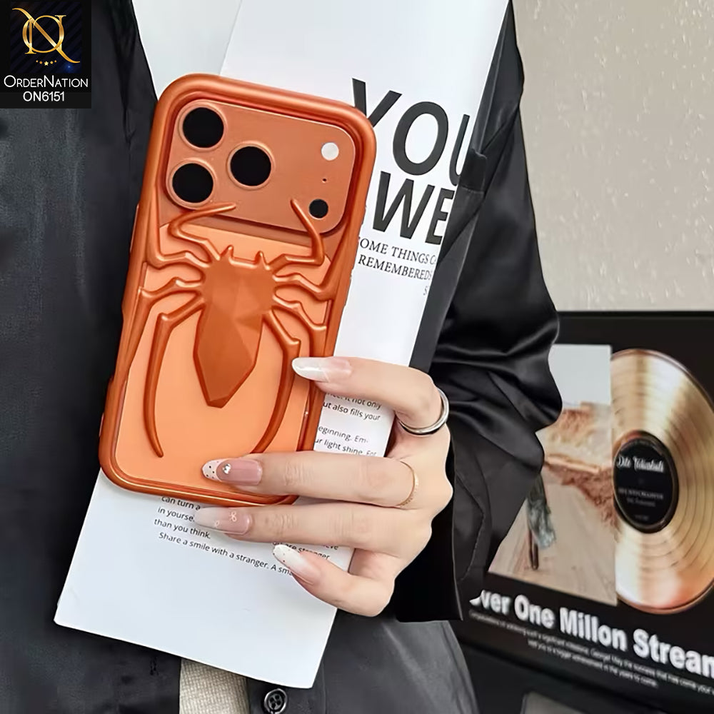 iPhone 17 Pro Max Cover - Orange - Luxury 3D Armor Design Protective Phone Case