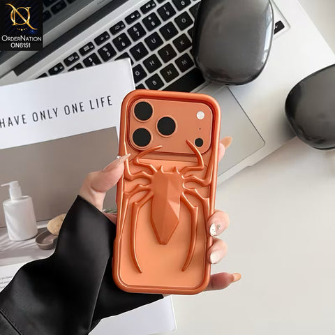 iPhone 17 Pro Max Cover - Orange - Luxury 3D Armor Design Protective Phone Case