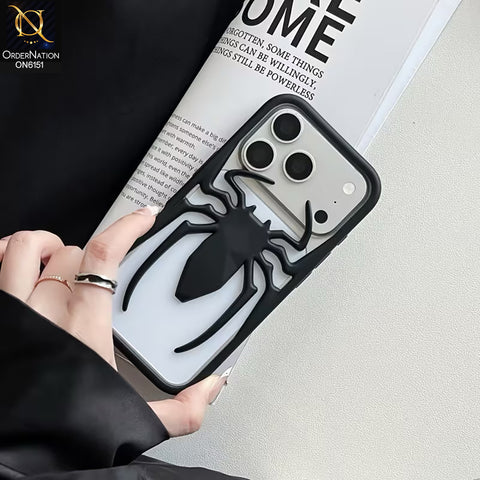 iPhone 17 Pro Max Cover - Black - Luxury 3D Armor Design Protective Phone Case
