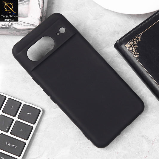 Google Pixel 8 - Black - Matte Shockproof Sillica Gel Soft Case