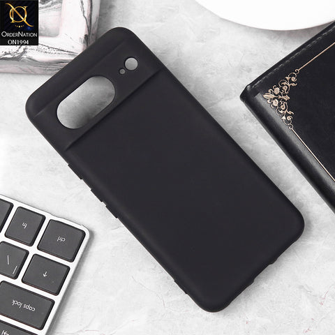 Google Pixel 8 - Black - Matte Shockproof Sillica Gel Soft Case