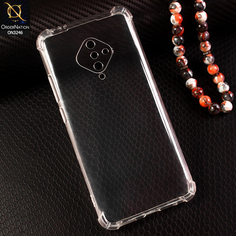 Vivo Y51 (2020 September) Cover - Transparent - Soft 4D Design Shockproof Silicone Transparent Clear Camera Protection Case