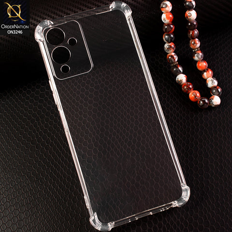 Infinix Note 12i Cover - Transparent - Soft 4D Design Shockproof Silicone Transparent Clear Camera Protection Case