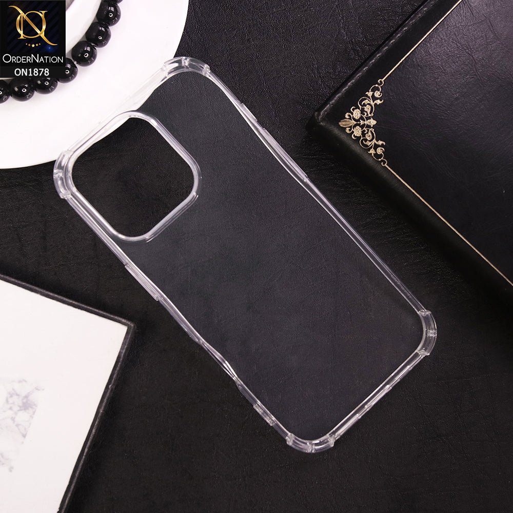 iPhone 16 Pro Max Soft 4D Design Shockproof Silicone Transparent Clear Case