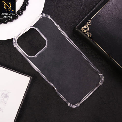 iPhone 16 Pro Max Soft 4D Design Shockproof Silicone Transparent Clear Case