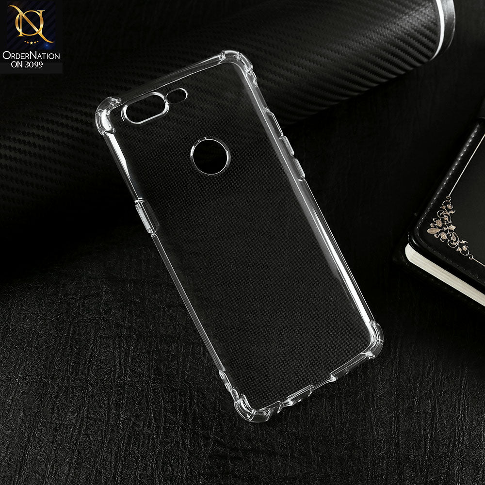 Huawei Y6 2018 Cover - Transparent -  Soft 4D Design Shockproof Silicone Transparent Clear Camera Protection Case