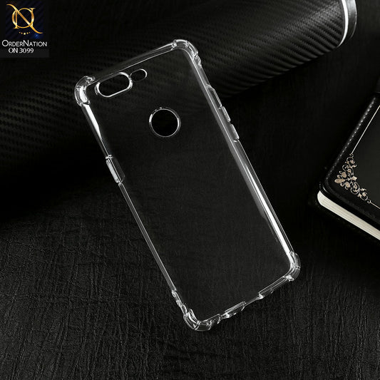 Huawei Y6 2018 Cover - Transparent -  Soft 4D Design Shockproof Silicone Transparent Clear Camera Protection Case