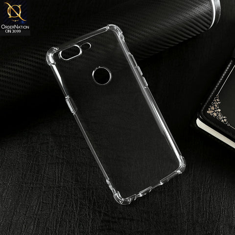 OnePlus 5T Cover - Transparent -  Soft 4D Design Shockproof Silicone Transparent Clear Camera Protection Case