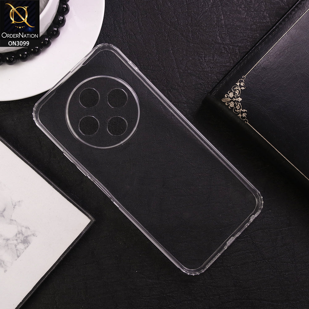 Tecno Spark 30C Cover - Transparent -  Soft 4D Design Shockproof Silicone Transparent Clear Camera Protection Case