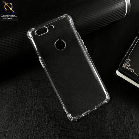 Huawei Y6 2018 Cover - Transparent -  Soft 4D Design Shockproof Silicone Transparent Clear Camera Protection Case