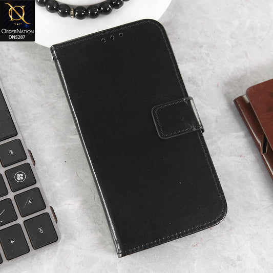 OnePlus 8 Pro Cover - Black -  Premium PU Leather Magnetic Flip Book Card Slots Wallet Soft Case