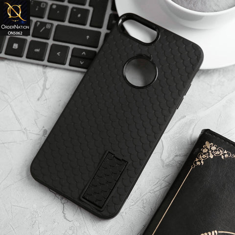 iPhone 8 Plus / 7 Plus Cover - Black - J-Case Dragon Fins Series - Soft TPU Protective Case With Kickstand Holder