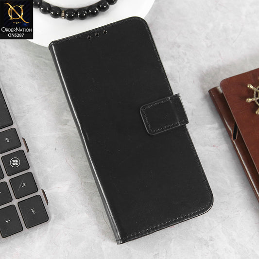 OnePlus 8T Cover - Black -  Premium PU Leather Magnetic Flip Book Card Slots Wallet Soft Case