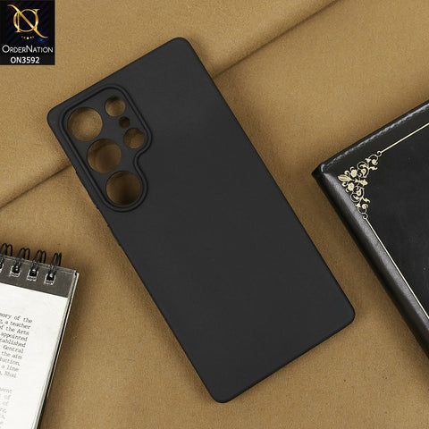 Samsung Galaxy S25 Ultra Cover - Black - KZ-DOO Q-Series Ultra Slim High Quality Soft Silicone Camera Protection Case