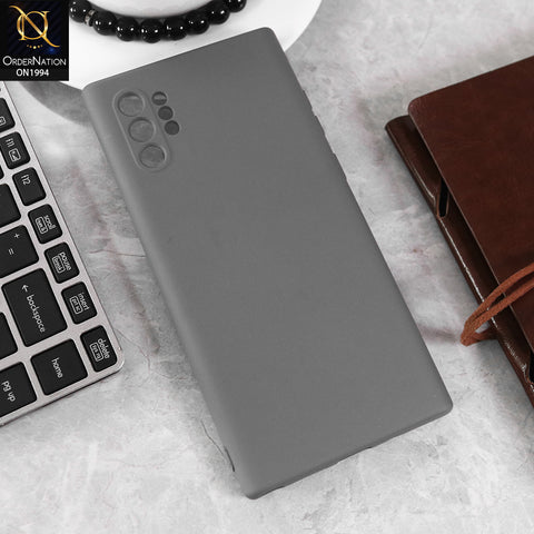 Samsung Galaxy Note 10 Plus Cover - Gray - Matte Shockproof Sillica Gel Soft Case