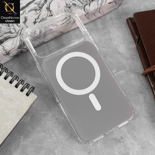 iPhone 17 Pro Cover - Gray - Shockproof Hybrid Protective Cover Magnetic Charging Compatible