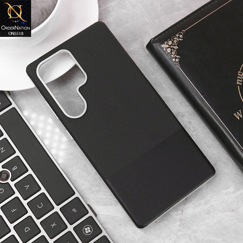 Samsung Galaxy S25 Ultra Cover - Black - IRIS Hight Quality Anti Shock Matte Leather And Textured Case