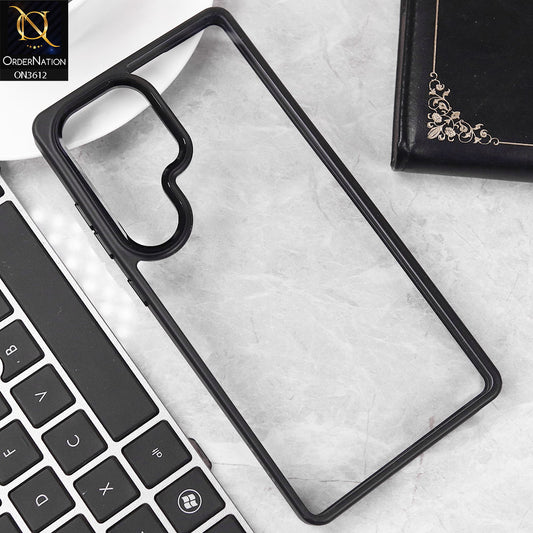 Samsung Galaxy S25 Ultra Cover - Black - J-Case Shang Ping Series With Electroplated Camera Borders Round Borders protective Case