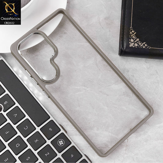 Samsung Galaxy S25 Ultra Cover - Gray - J-Case Shang Ping Series With Electroplated Camera Borders Round Borders protective Case