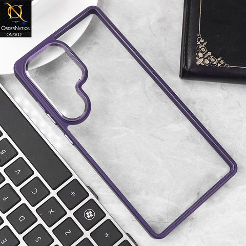 Samsung Galaxy S25 Ultra Cover - Purple- J-Case Shang Ping Series With Electroplated Camera Borders Round Borders protective Case