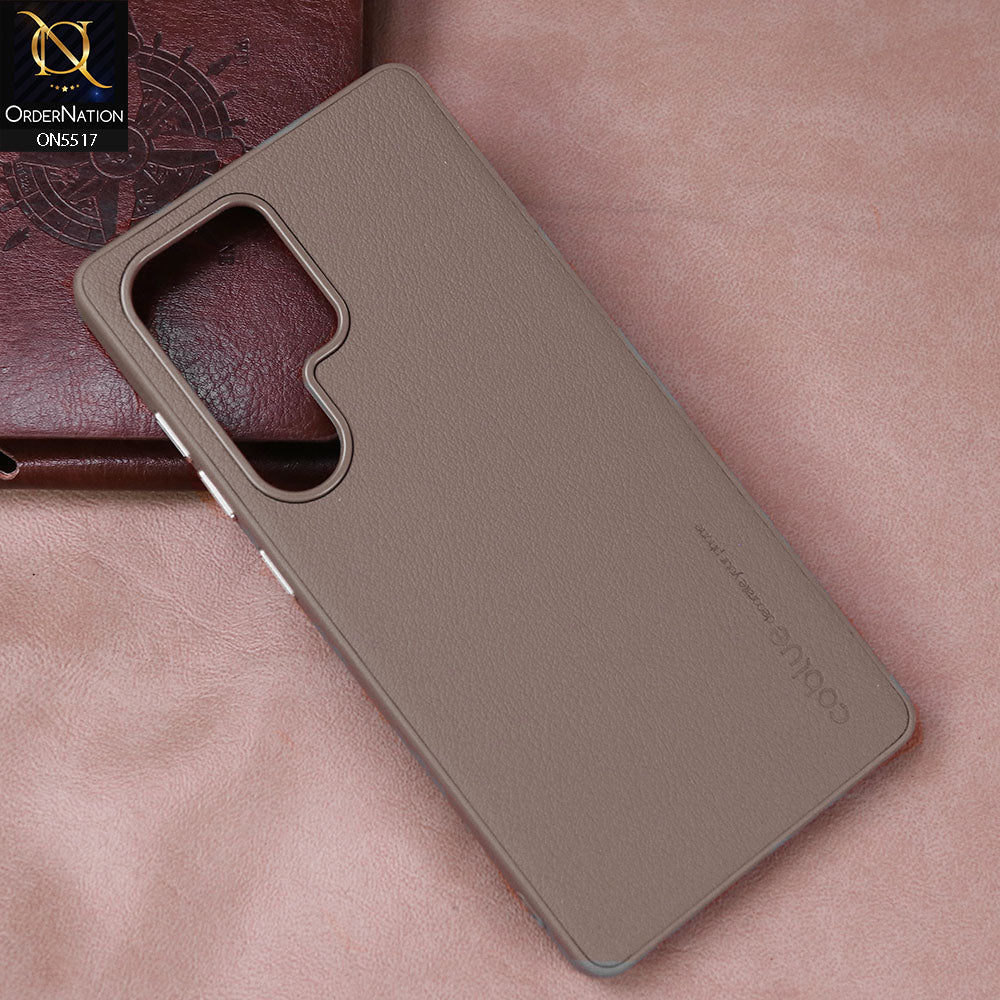 Samsung Galaxy S25 Ultra Cover - Gray - New Premium Coblue Leather And Textured Case