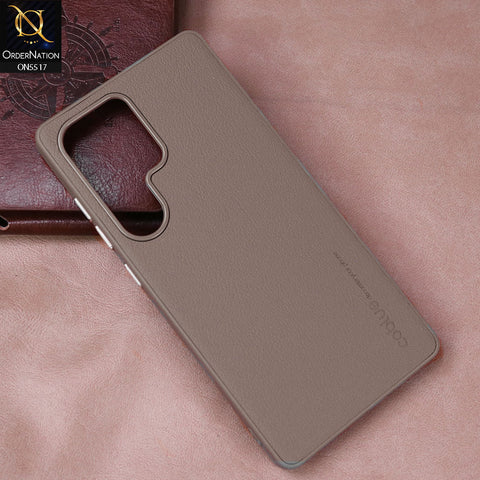Samsung Galaxy S25 Ultra Cover - Gray - New Premium Coblue Leather And Textured Case