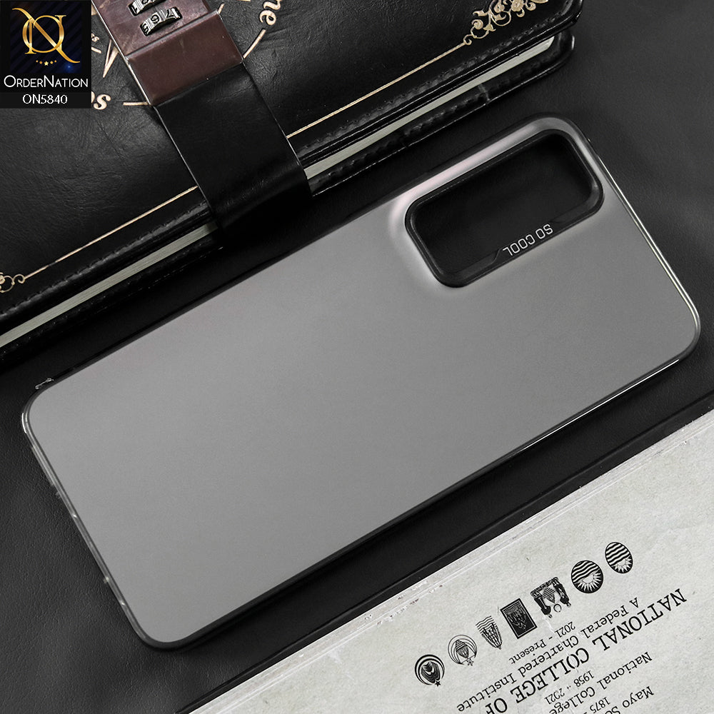 Vivo Y53s 4G Cover - Matte Gray - New Exclusive Highend Matte Color Gradient Shiny Case With Soft Borderes Protection