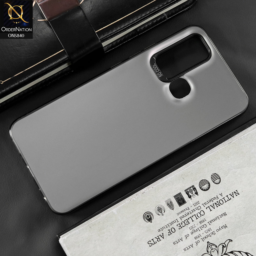 Vivo Y50 Cover - Matte Gray - New Exclusive Highend Matte Color Gradient Shiny Case With Soft Borderes Protection
