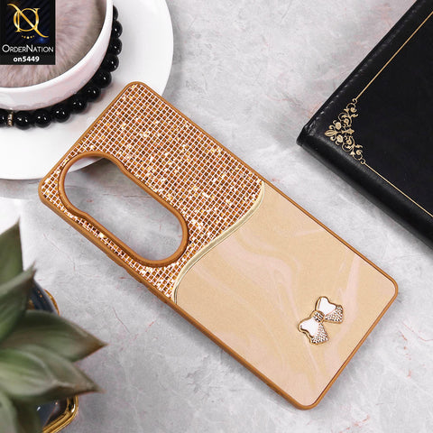 Vivo S19 Pro Cover - Brown - Shiny Glitter Bling Texture Soft Case