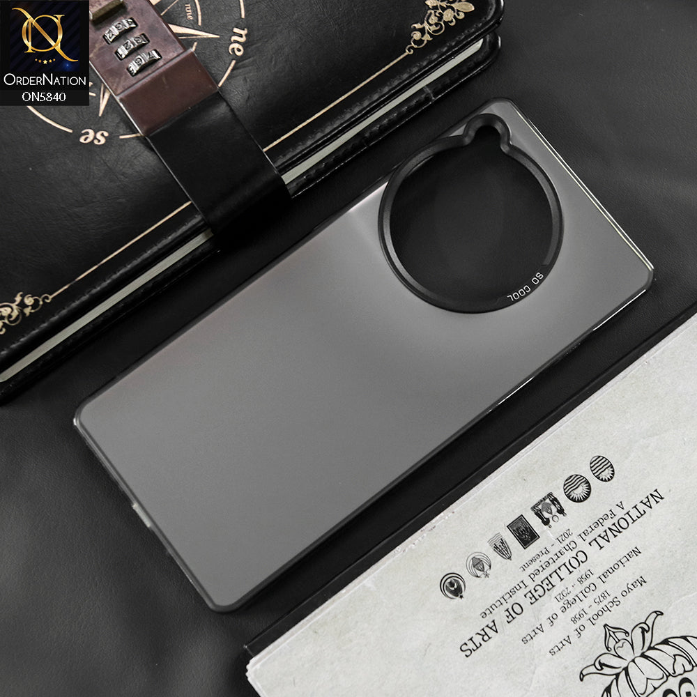 OnePlus 12 Cover - Matte Gray - New Exclusive Highend Matte Color Gradient Shiny Case With Soft Borderes Protection