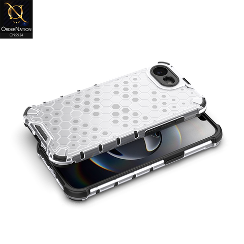 iPhone 16e Cover - Transparent - Airbag Shockproof Hybrid Honeycomb Transparent Case