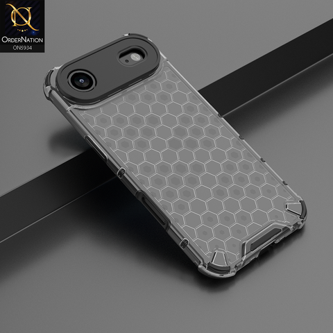 iPhone 17 Air Cover - Black - Airbag Shockproof Hybrid  Honeycomb Transparent Case